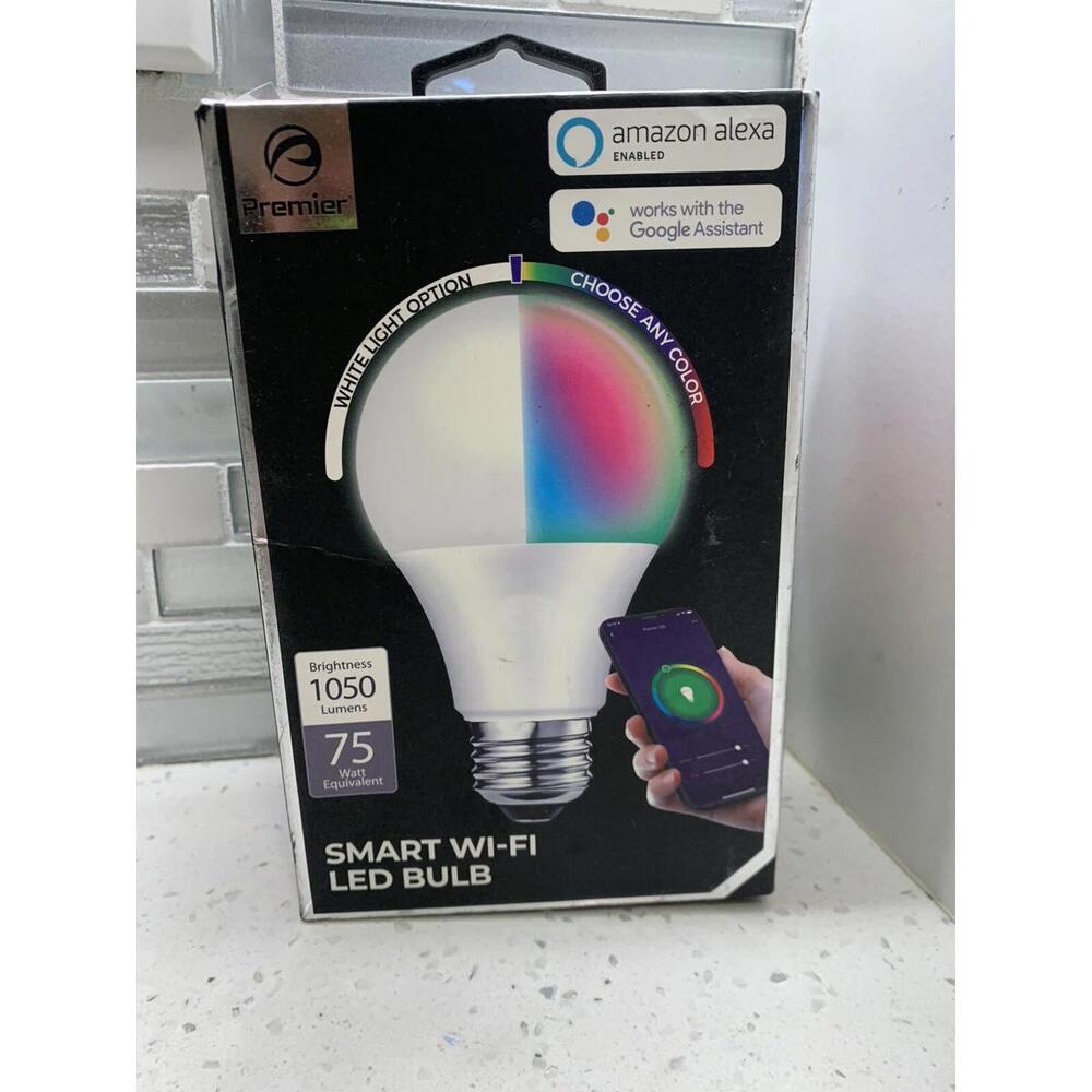 Premier Smart Wi-Fi Color Changing RGBW LED Light Bulb NEW